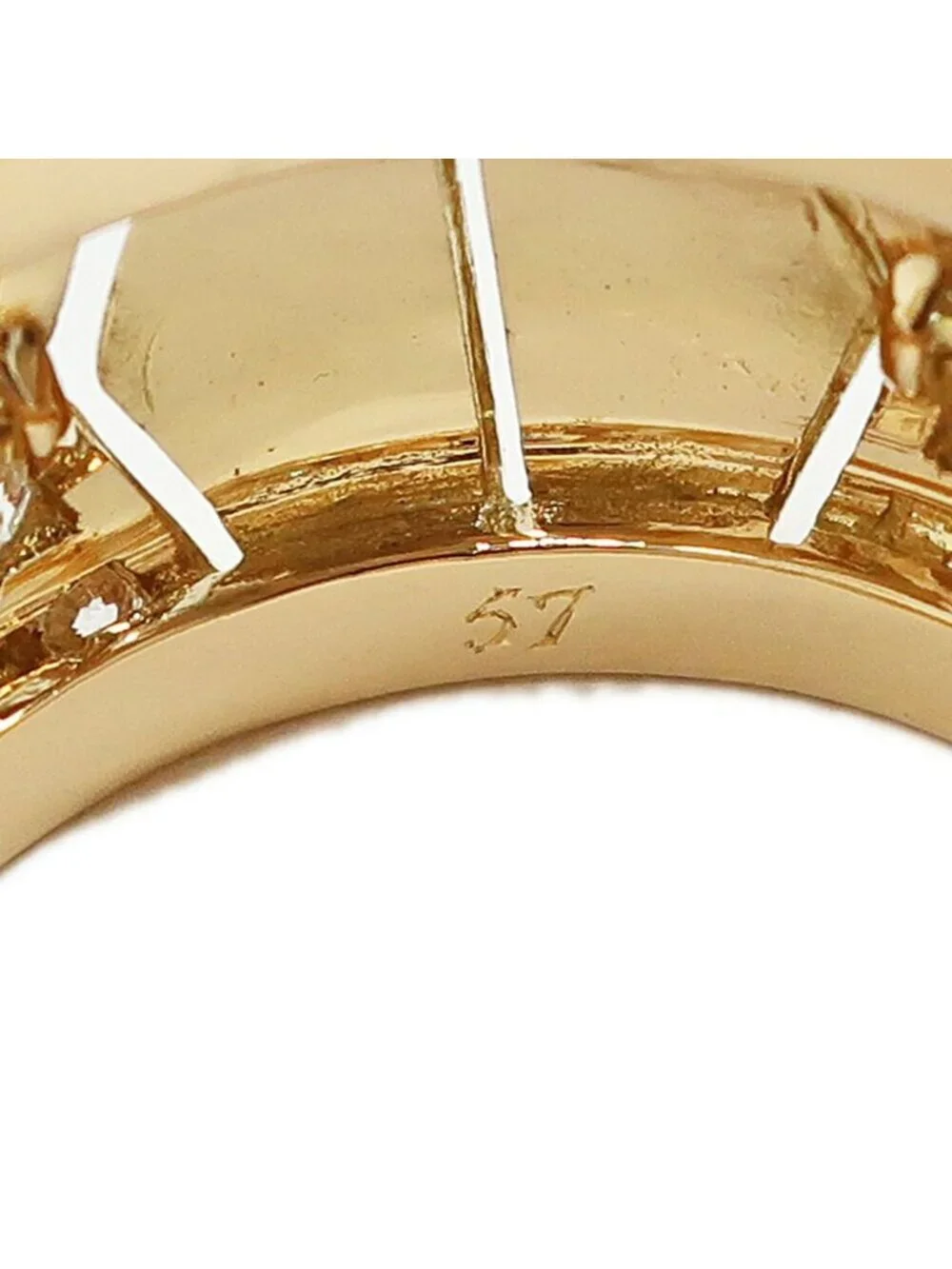 Cartier Ten Rivoli Ring Diamond Yellow Gold 18K 57